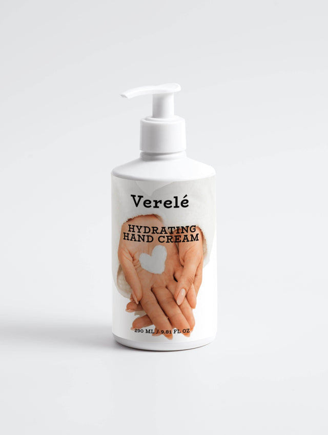 Hydrating Hand Cream with Vitamin E, Shea & Cocoa Butter – Nourishing & Natural Formula – COSMOS NATURAL Certified, Made in Europe by Verelé, 290 ml / 9.81 fl oz - Hilstor