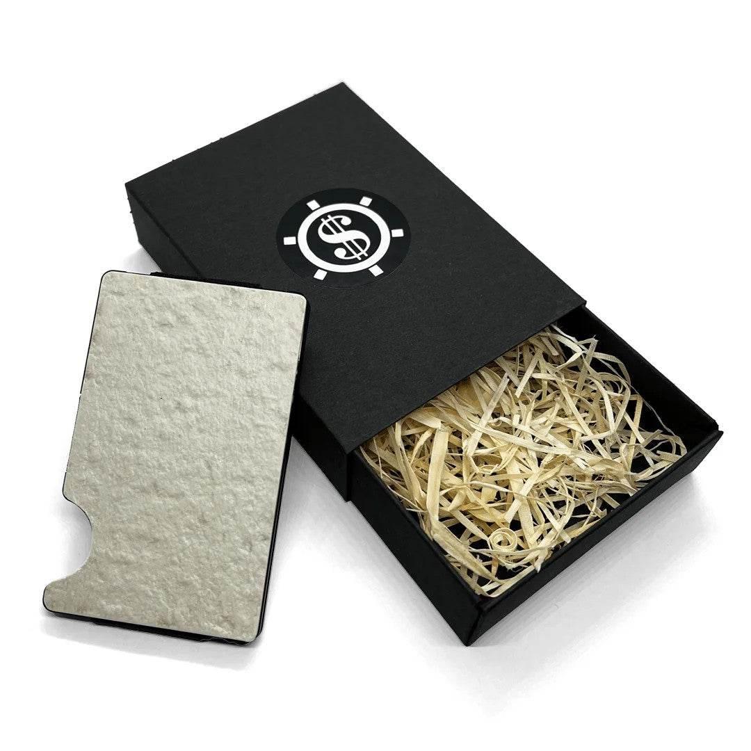 Kohev Lumi Card Holder with RFID Blocking – Slate Stone, Minimalist Design, Made in Europe by Seif Design - Hilstor
