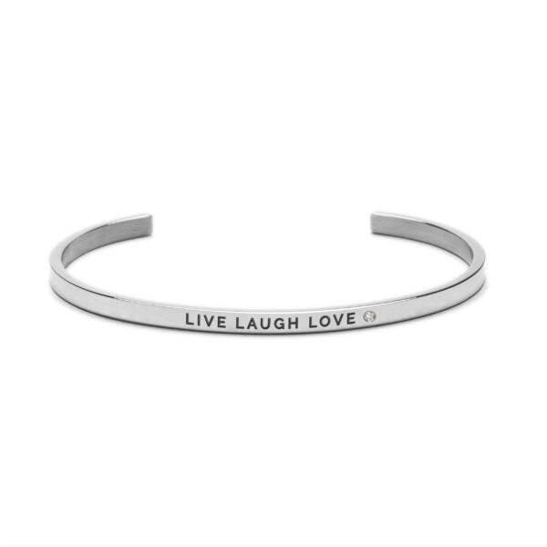 Live Laugh Love Bracelet – Adjustable Stainless Steel – Lightweight & Durable – Made in Europe - Hilstor