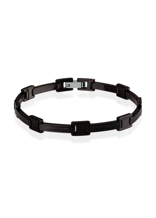 Cody Bracelet for Men – Black Ceramic with Stainless Steel Clasp | Adjustable & Stylish Design | Made in EU - Hilstor