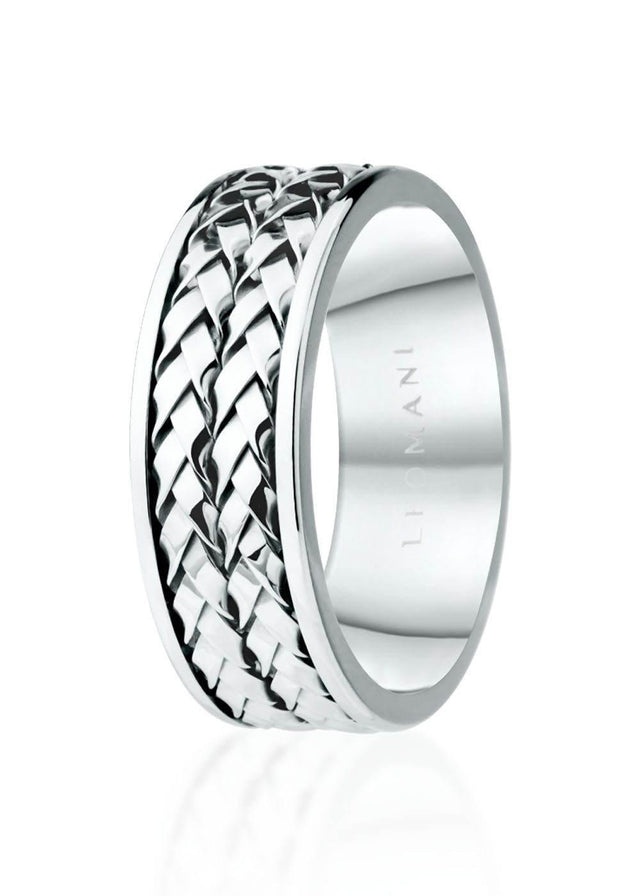 Leomani Men's Ring Louw – Premium Stainless Steel | Minimalistic Design | 8mm Width, 6.21g, Made in EU - Hilstor