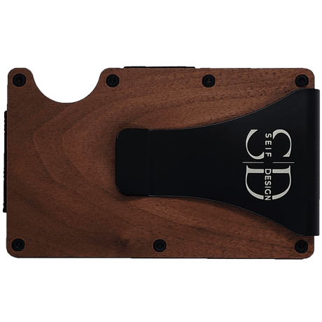 Lite Walnut – Aluminum and Wood Card Holder with RFID Blocking, Made in Estonia | Minimalist & Secure Design - Hilstor