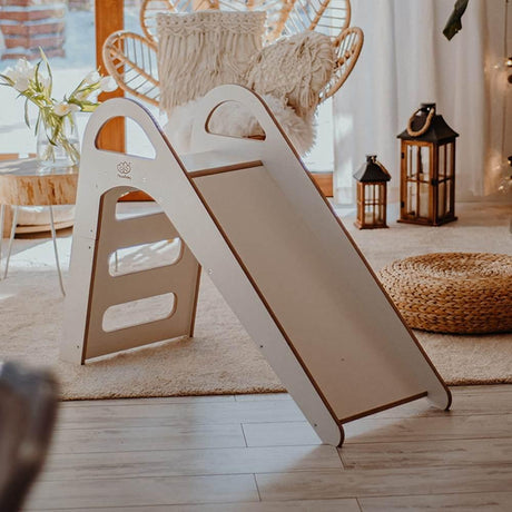 MeowBaby Wooden Indoor Scandi Slide for Children - 87x46cm, Safe & Stylish Play Structure | Develops Motor Skills, Recommended for 12+ Months, Made in Europe - Hilstor