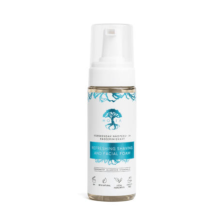 Refreshing Shaving and Facial Foam – Organic Peppermint Water | Made in EU | 150ml - Hilstor