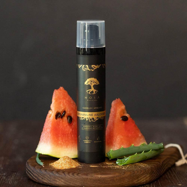 Organic Aloe Gel Shimmering Watermelon – Soothing Hydration for Face, Hair & Body | 50ml | Made in Europe - Hilstor
