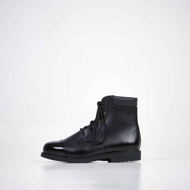 Ankle Boots – Black Leather Unisex Boots with Coolmax Lining, Made in Europe by Samelin - Hilstor