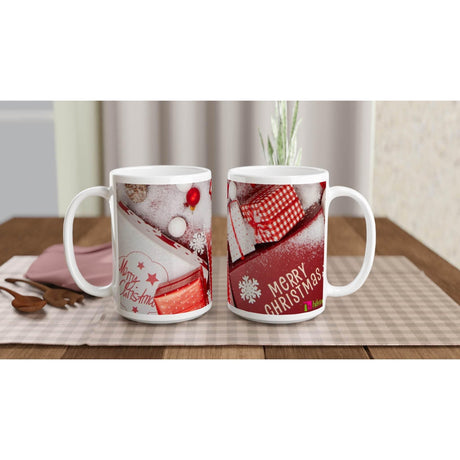 White 15oz Ceramic Mug - Merry Christmas - Hilstor