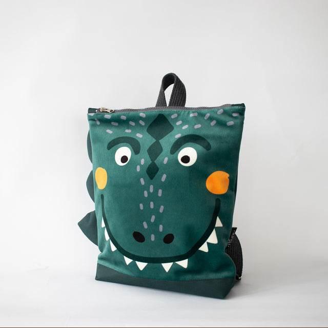 Kids Backpack – Dinosaur, Velvet & Waterproof Polyester, Adjustable Straps, Small & Large Sizes, Made for Adventurous Kids - Hilstor