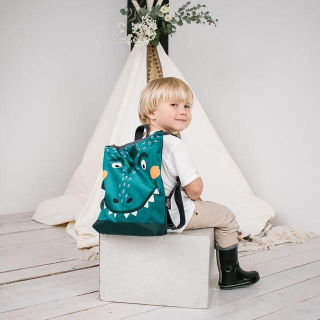 Kids Backpack – Dinosaur, Velvet & Waterproof Polyester, Adjustable Straps, Small & Large Sizes, Made for Adventurous Kids - Hilstor