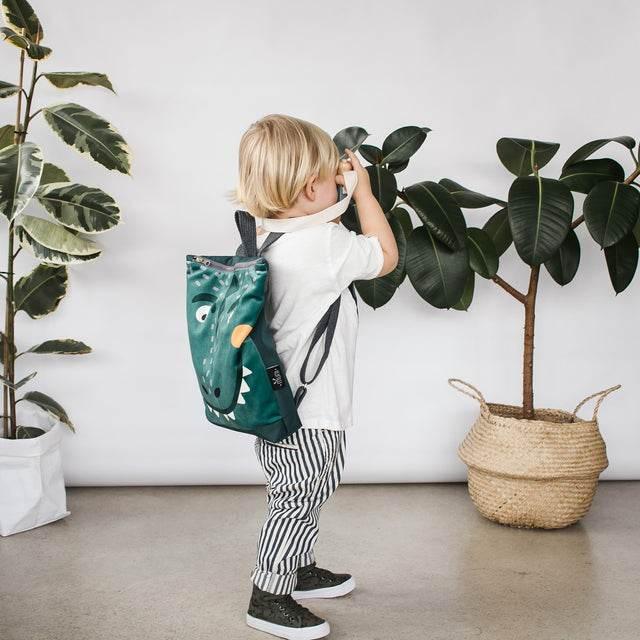 Kids Backpack – Dinosaur, Velvet & Waterproof Polyester, Adjustable Straps, Small & Large Sizes, Made for Adventurous Kids - Hilstor