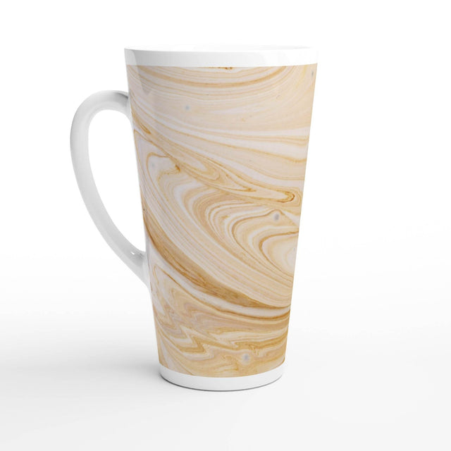 White Latte 17oz Ceramic Mug Latte Art - Hilstor