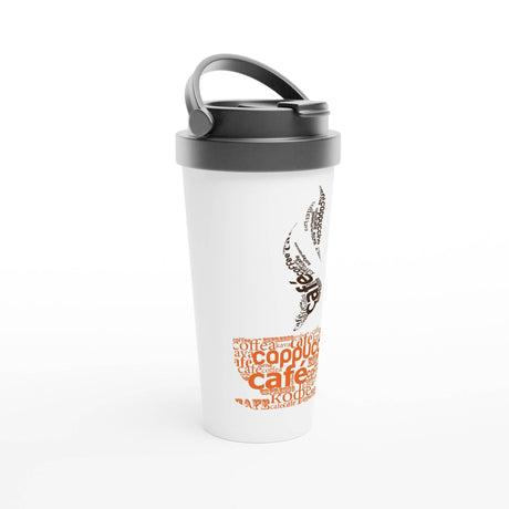 White 15oz Stainless Steel Travel Mug - Hilstor