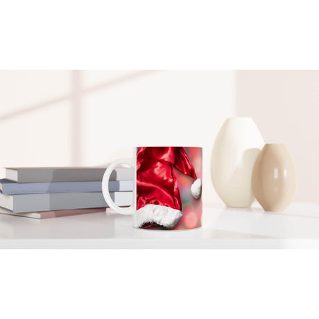 11oz Ceramic Mug - God jul with a colored rim, inside, and handle - Hilstor