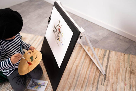 Wooden Chalkboard Easel for Kids – Creative Play & Learning | Baltic Birch Plywood | Handmade in Europe - Hilstor