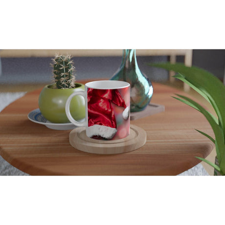11oz Ceramic Mug - God jul with a colored rim, inside, and handle - Hilstor