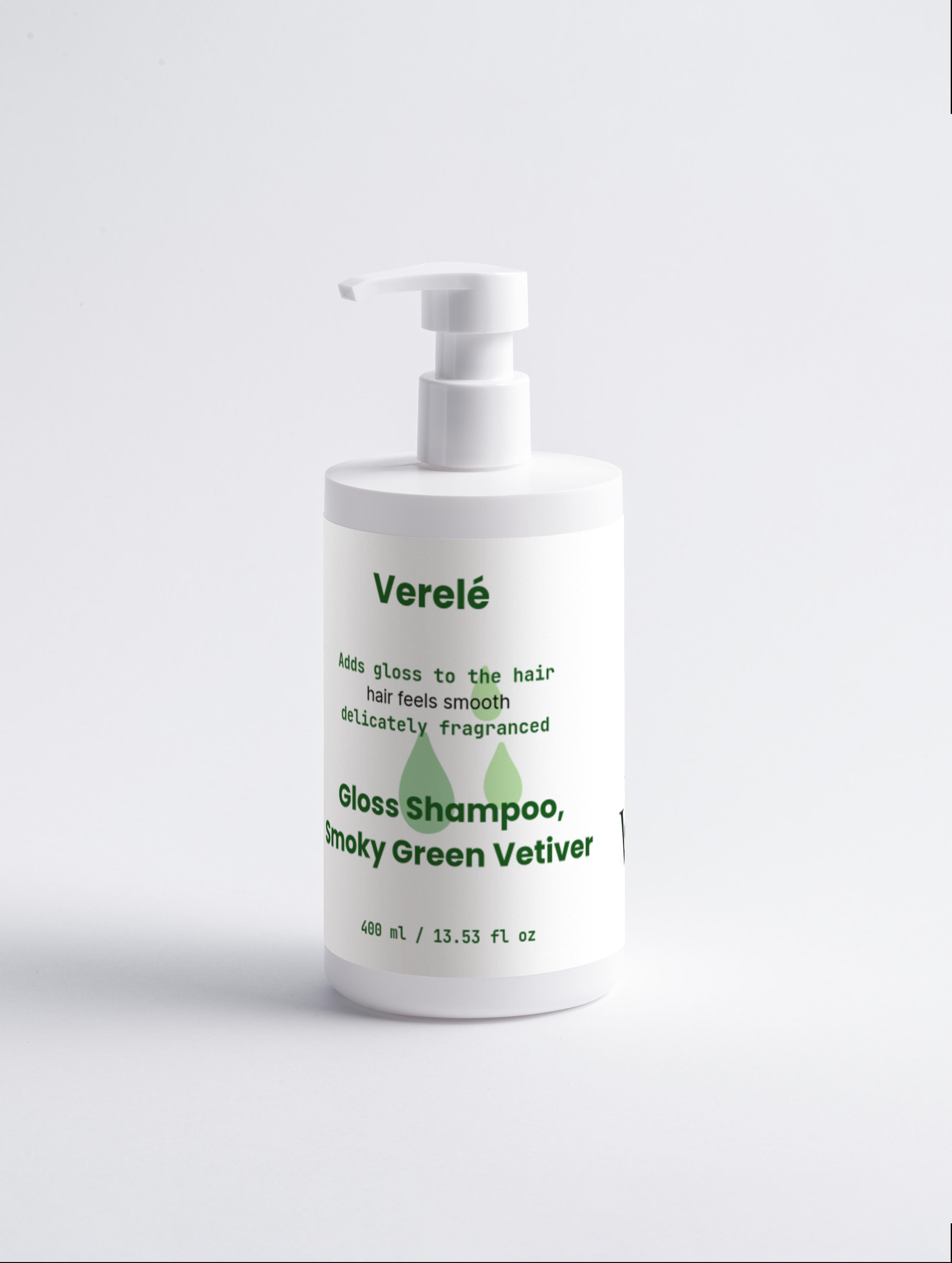 Glansforbedrende shampoo med økologisk aloe, betain og hvedeprotein – Glat og fyldigt hår – Fremstillet i Europa af Verelé, 400 ml / 13,53 fl oz