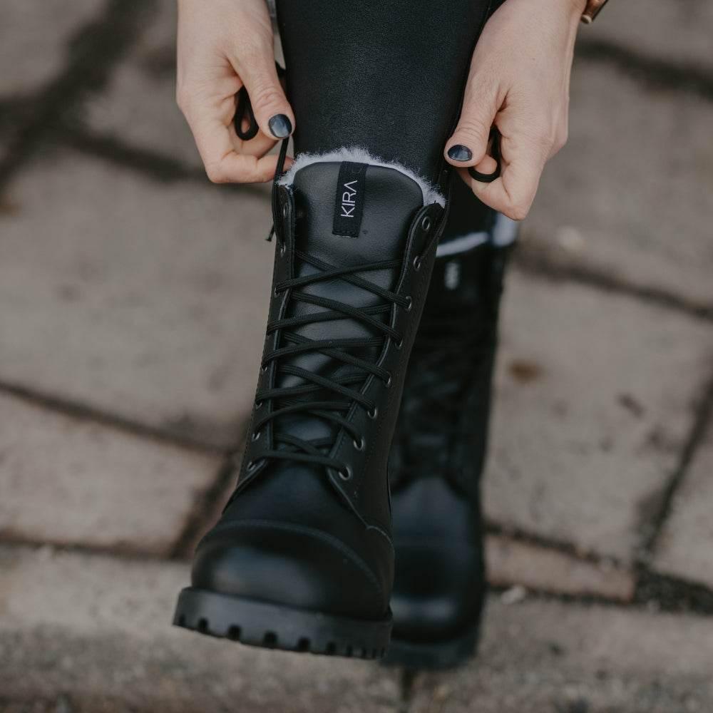 Boots 4.0 – Black, Made in Europe, Vegan Winter Boots, Warm Lining & Non-Slip Sole, Recycled Materials - Hilstor