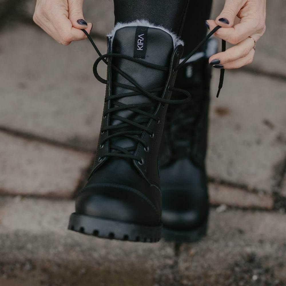 Boots 4.0 – Black, Made in Europe, Vegan Winter Boots, Warm Lining & Non-Slip Sole, Recycled Materials - Hilstor