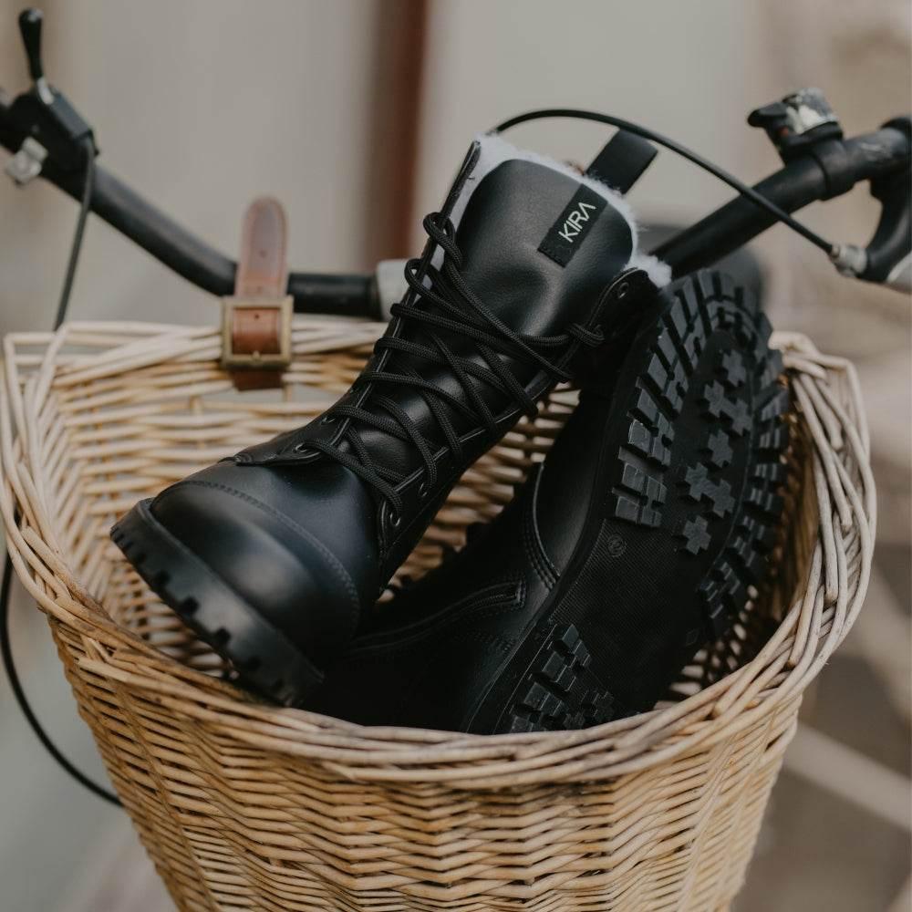Boots 4.0 – Black, Made in Europe, Vegan Winter Boots, Warm Lining & Non-Slip Sole, Recycled Materials - Hilstor