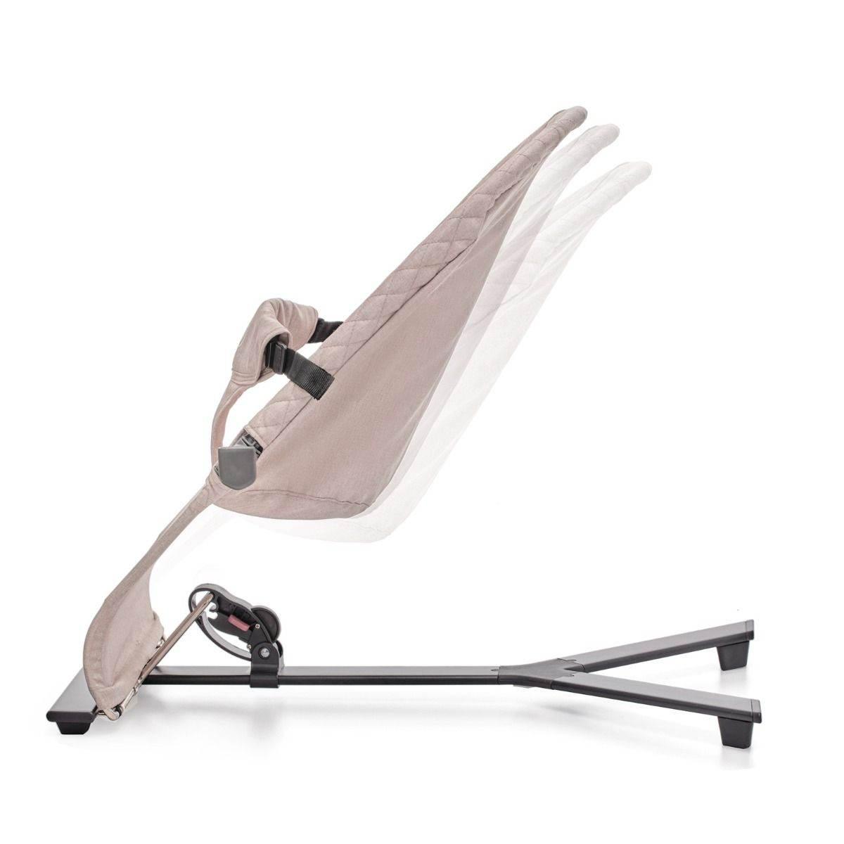 Baby Bouncer MIMI – Beige, Adjustable Backrest, Lightweight, Minimalist Design, for Babies Up to 9 kg, Designed in Europe - Hilstor