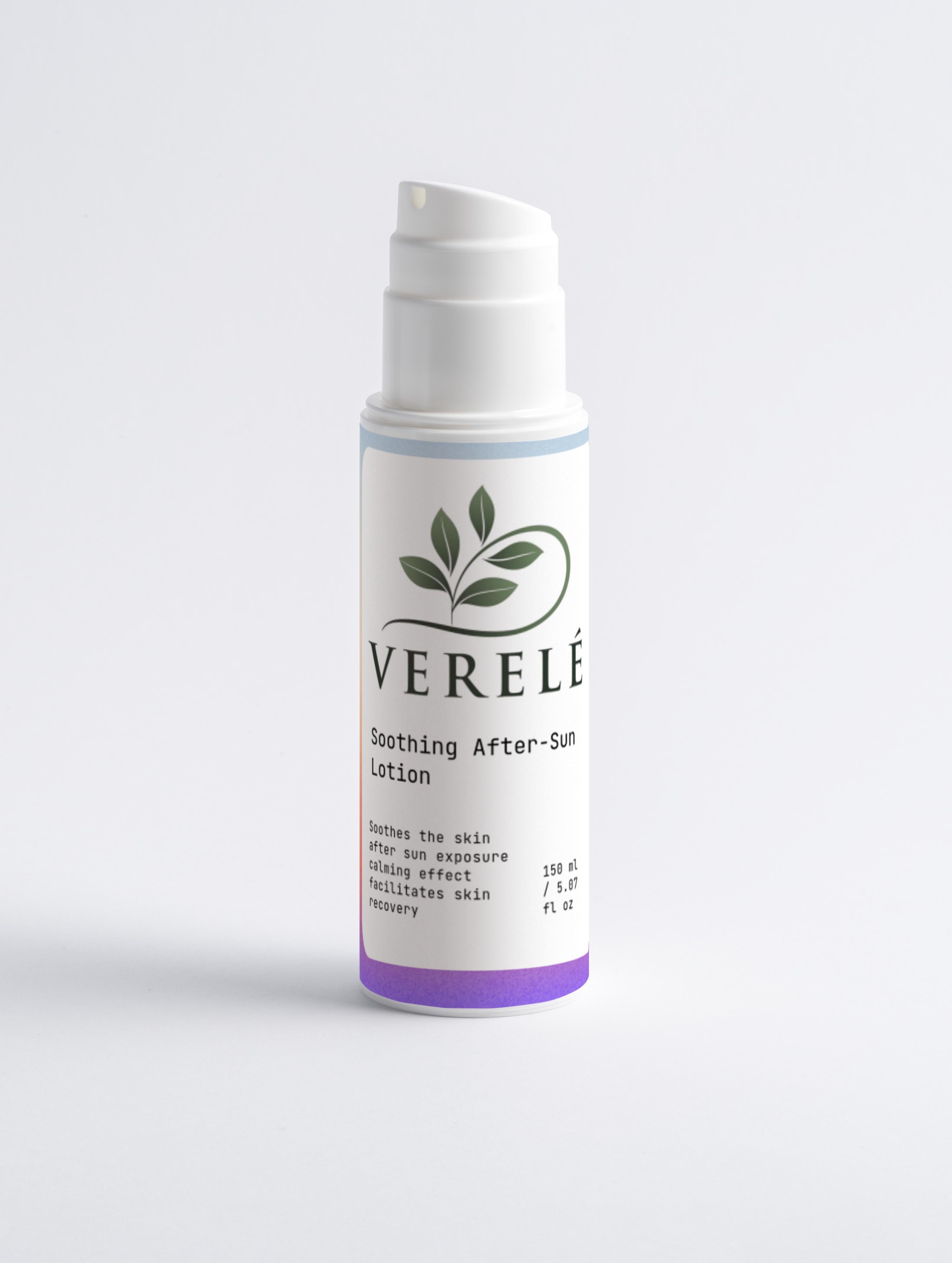 Beroligende After-Sun Lotion med Aloe &amp; Sodium PCA – beroliger og fugter huden – COSMOS ORGANIC-certificeret, lavet af naturlige ingredienser i Europa af Verelé, 150 ml / 5,07 fl oz