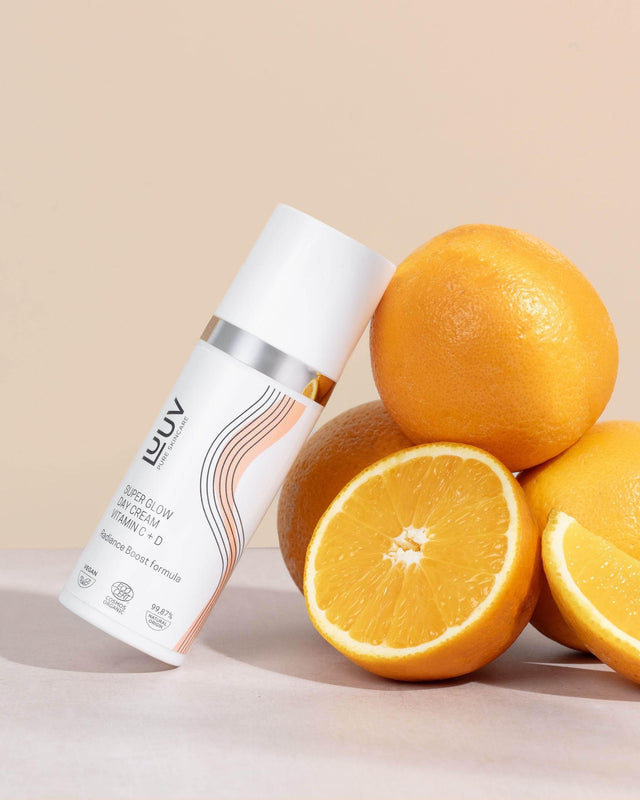 Super Glow Day Cream Vitamin C + D – Hydrating & Brightening | COSMOS Organic Certified | 50ml, Made in Europe - Hilstor