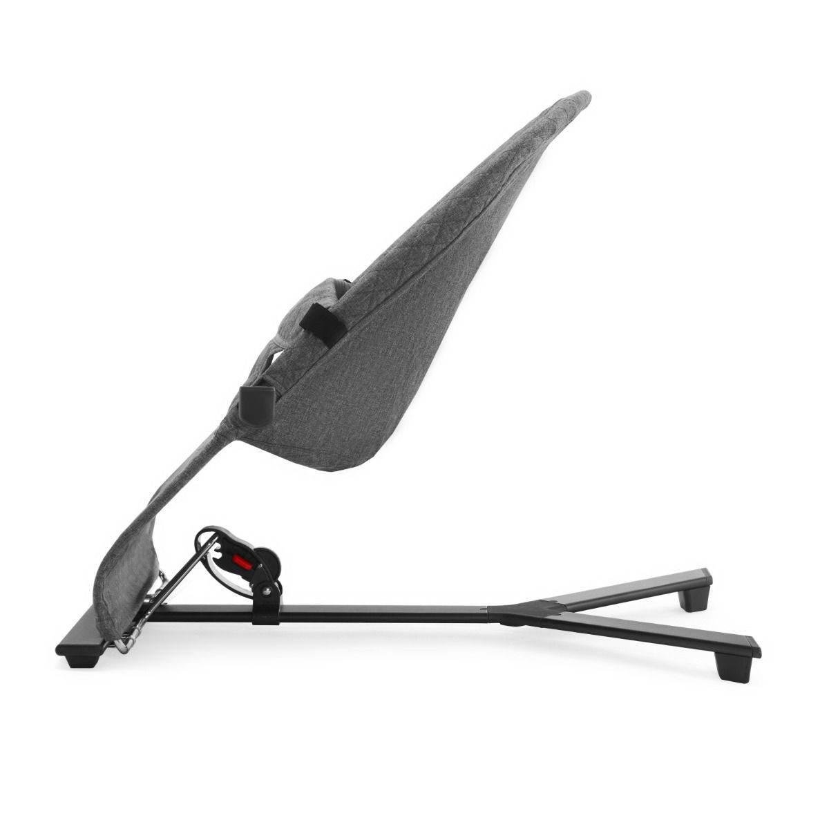 Baby Bouncer MIMI – Grey, Adjustable Backrest, Lightweight, Minimalist Design, for Babies Up to 9 kg, Designed in Europe - Hilstor