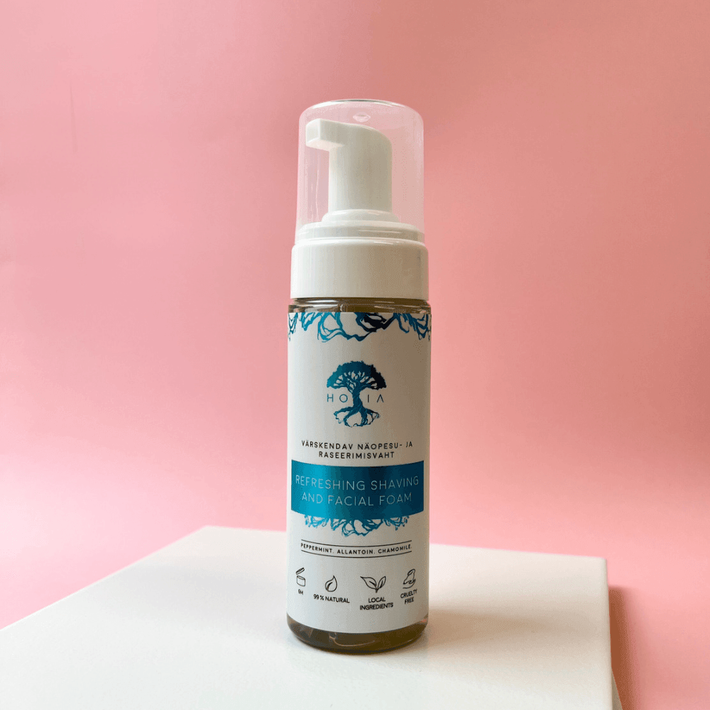 Refreshing Shaving and Facial Foam – Organic Peppermint Water | Made in EU | 150ml - Hilstor