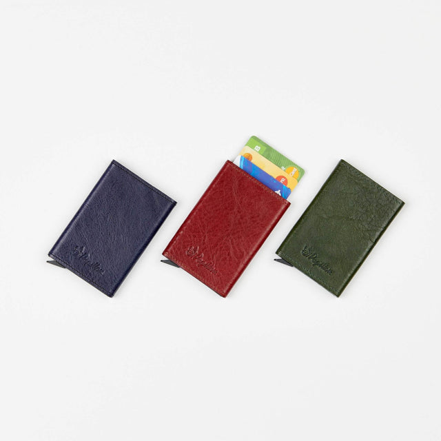 Card Holder No. 40 by Papillon - Genuine Leather & Aluminum, RFID/NFC Protection, 6-Card Capacity | Sleek and Secure Design, Made in Europe - Hilstor