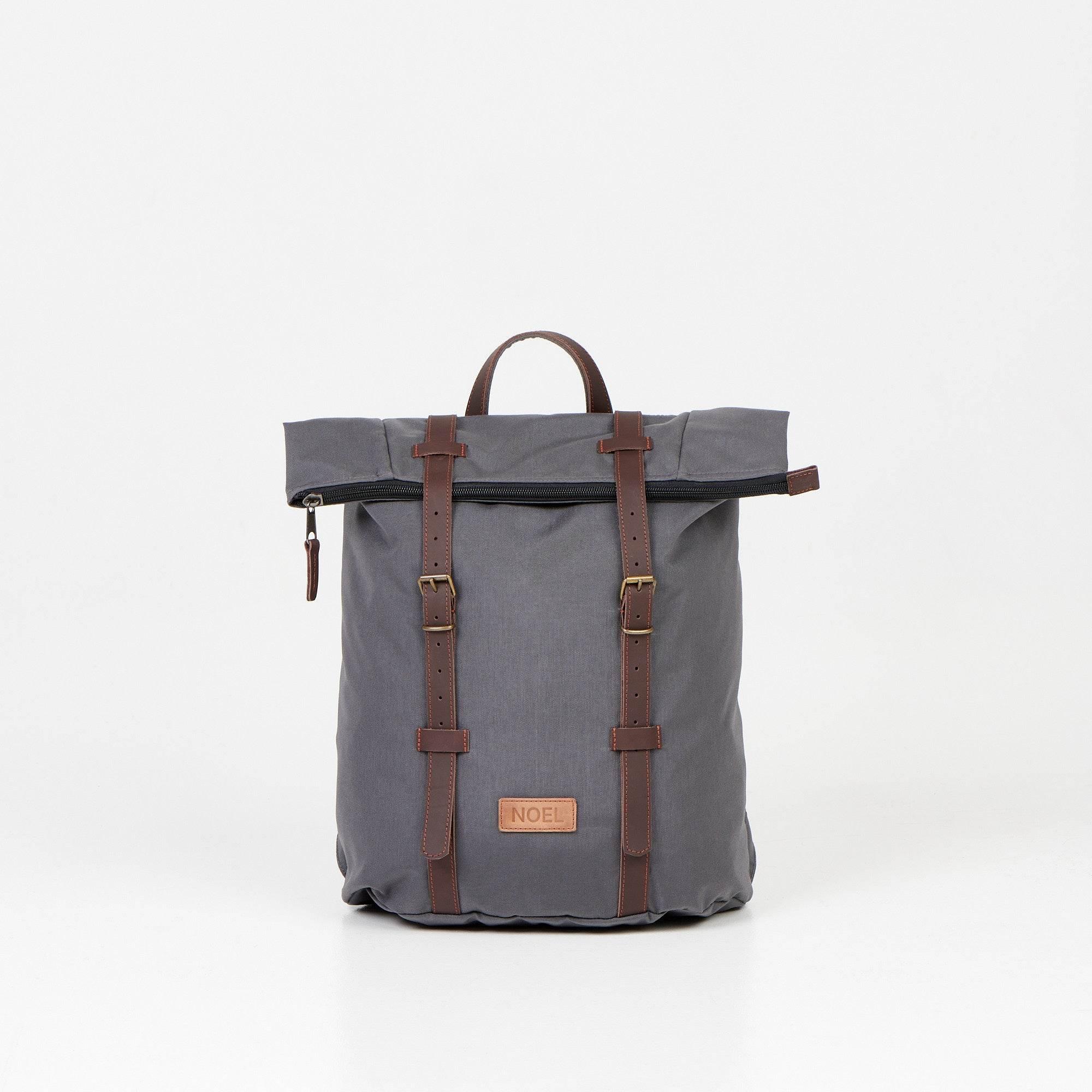 Zip Backpack – Dark Grey, Durable Cordura with 17-Inch Laptop Pocket, Made in Europe by Noel - Hilstor