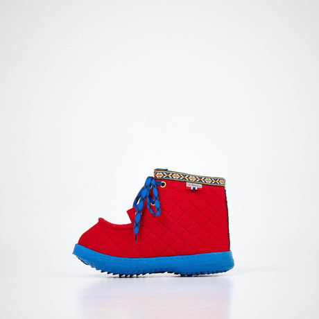 Polar Felt Boots – Red, Made in Europe, Warm & Lightweight Wool, Non-Slip Soles, Ideal for Cold Weather - Hilstor