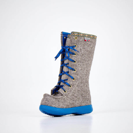 Polar Felt Boots – Grey, Made in Europe, Warm & Lightweight Wool, Non-Slip Soles, Ideal for Cold Weather - Hilstor
