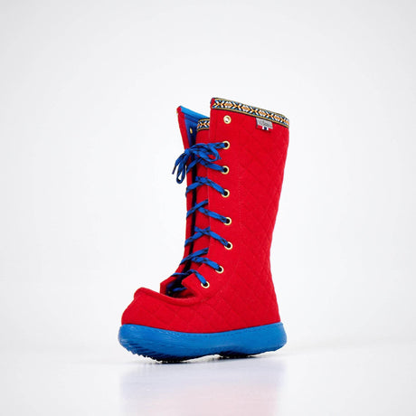 Felt Boots – Red, Made in Europe, Warm & Breathable Wool, Non-Slip Soles, Ideal for Cold Weather - Hilstor