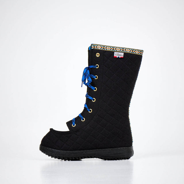 Felt Boots – Black, Made in Europe, Warm & Breathable Wool, Non-Slip Soles, Ideal for Cold Weather - Hilstor
