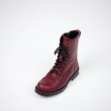 Burgundy Leather Boots – Year-Round Comfort – Waterproof & Durable – Made in Europe - Hilstor
