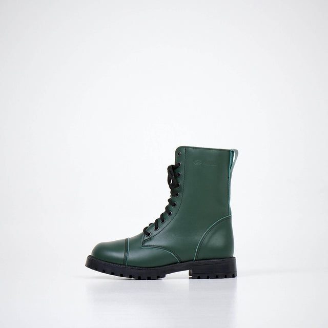Forest Green Leather Boots – All-Year Wear – Waterproof & Durable – Made in Europe - Hilstor