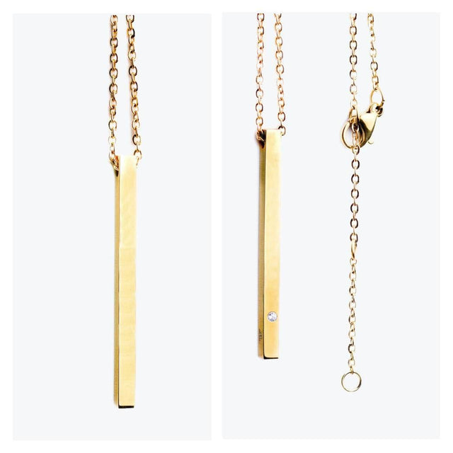 Stainless Steel Pendant Necklace – 50 cm Length – Adjustable & Durable – Made in Europe - Hilstor