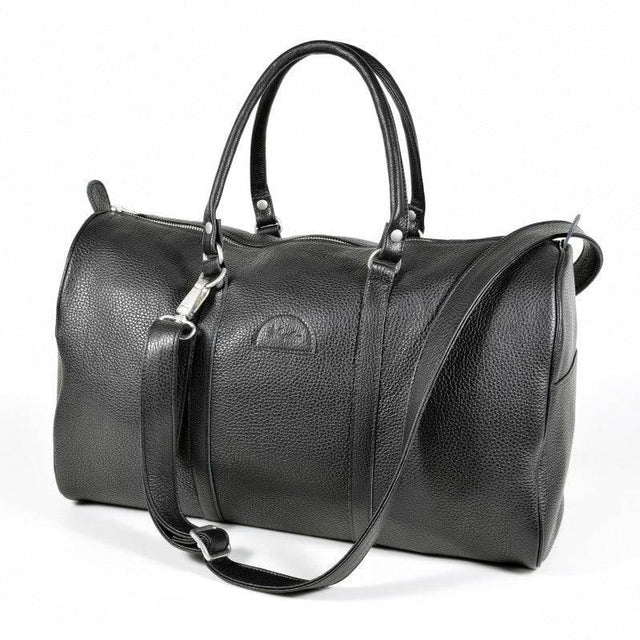 Leather Travel Bag 20L – Black, Handmade in Europe, Airline Carry-On Approved, Durable & Stylish - Hilstor