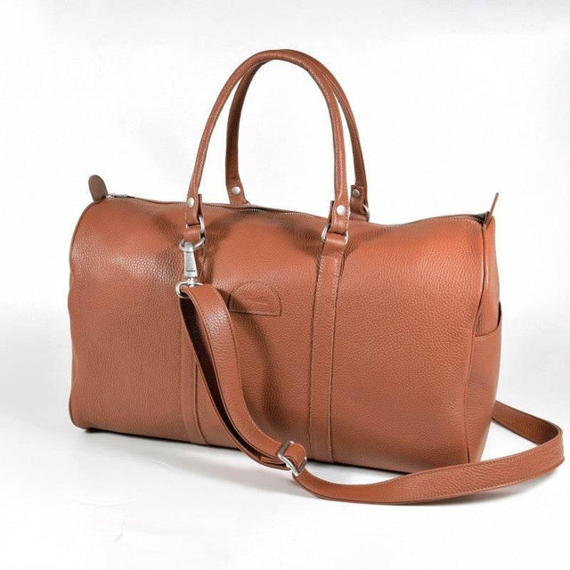 Leather Travel Bag 20L – Light Brown, Handmade in Europe, Airline Carry-On Approved, Durable & Stylish - Hilstor