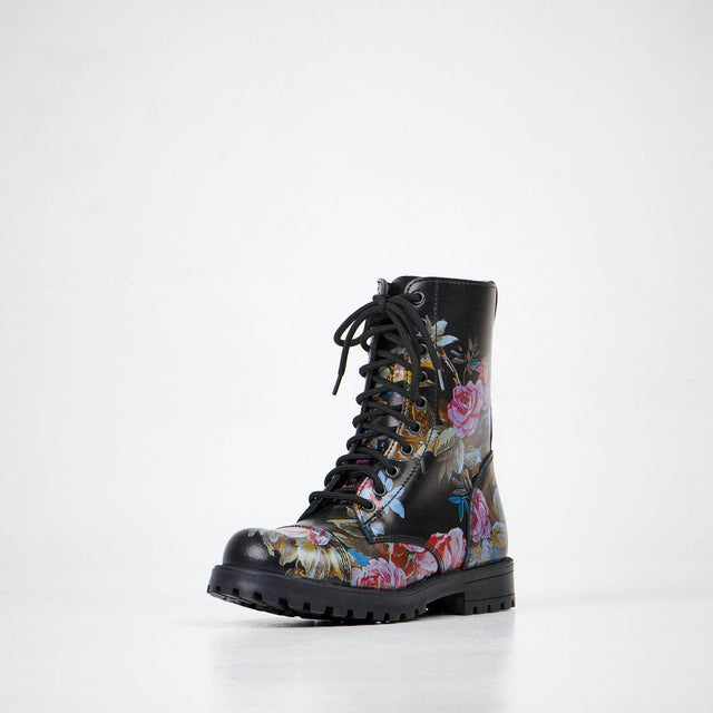 Pink Roses Leather Boots – Water-Repellent, Anatomical, Year-Round Comfort – Made in Europe - Hilstor