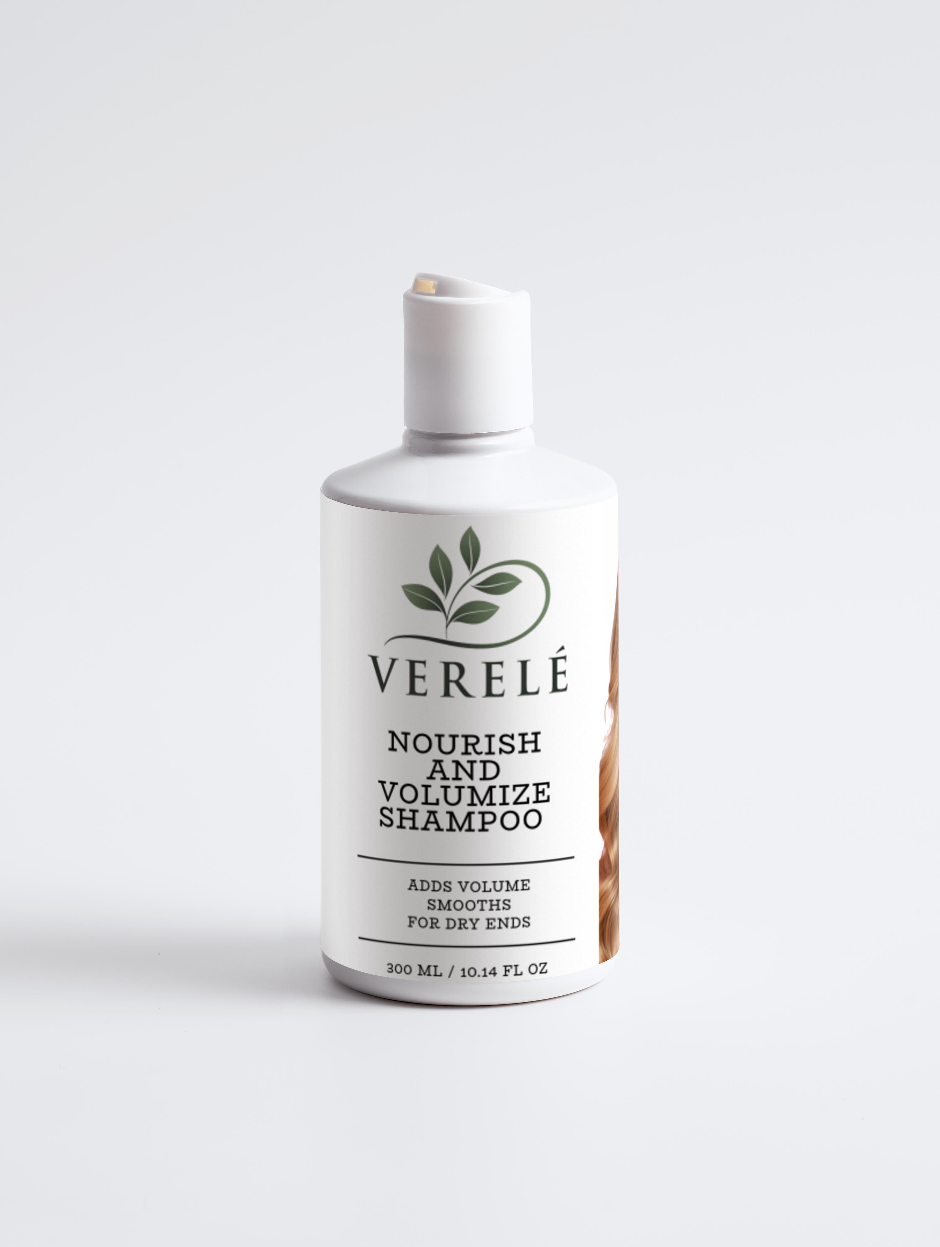 Giv shampoo næring og volumen med organisk betain og hvedeprotein – tilføjer volumen og blødhed – COSMOS NATURAL-certificeret, fremstillet i Europa af Verelé, 300 ml / 10,14 fl oz