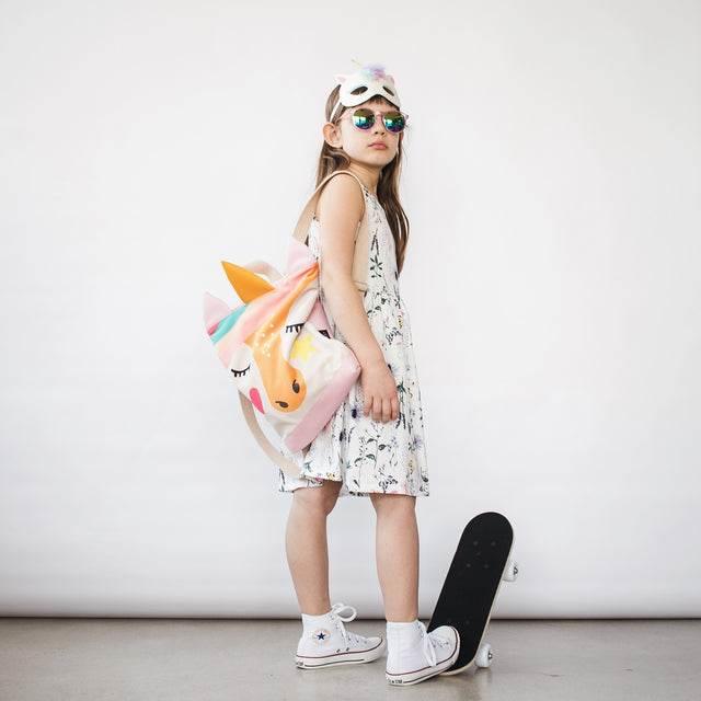 Kids Backpack – Unicorn, Velvet & Waterproof Polyester, Adjustable Straps, Small & Large Sizes, Made for Adventurous Kids - Hilstor