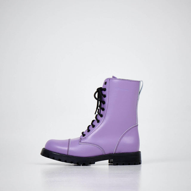 Purple Leather Boots – Water-Repellent & Comfortable, Made in Estonia | Year-Round Wear - Hilstor