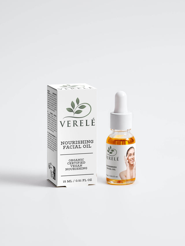 Nourishing Facial Oil with 11 Organic Certified Oils & Berry Extract – Intense Hydration & Glow – COSMOS ORGANIC Certified, Made from Natural Ingredients in Europe by Verelé, 15 ml / 0.51 fl oz - Hilstor