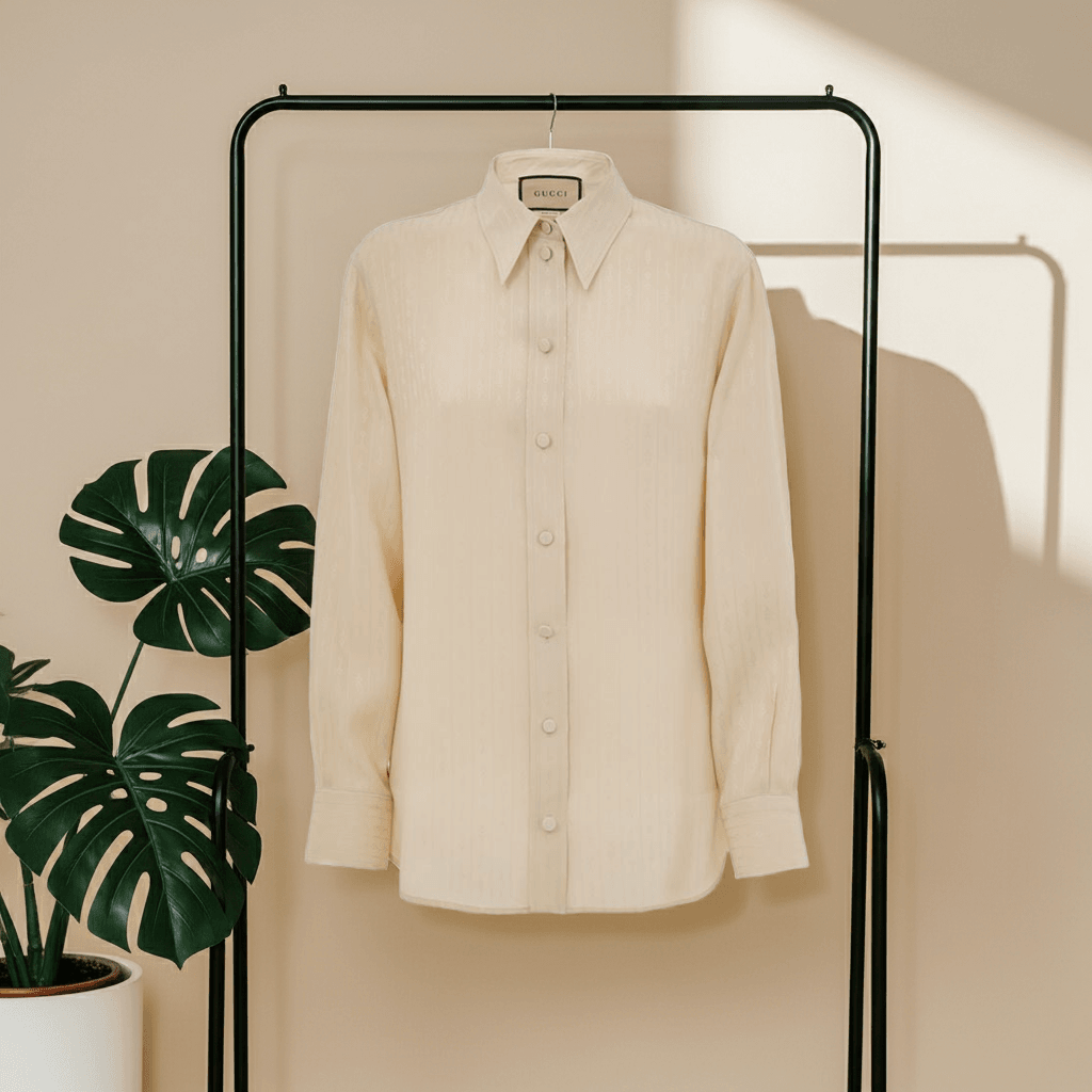 Gucci Beige Silk Shirt - Hilstor